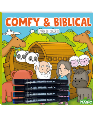 COLORIR COMFY AND BIBLICAL - COM 4 CANETINHAS