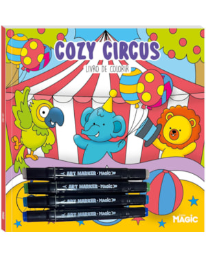 COLORIR COZY CIRCUS - COM 4 CANETINHAS