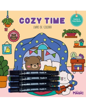 COLORIR COZY TIME - COM 4 CANETINHAS
