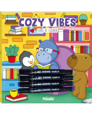 COLORIR COZY VIBES - COM 4 CANETINHAS