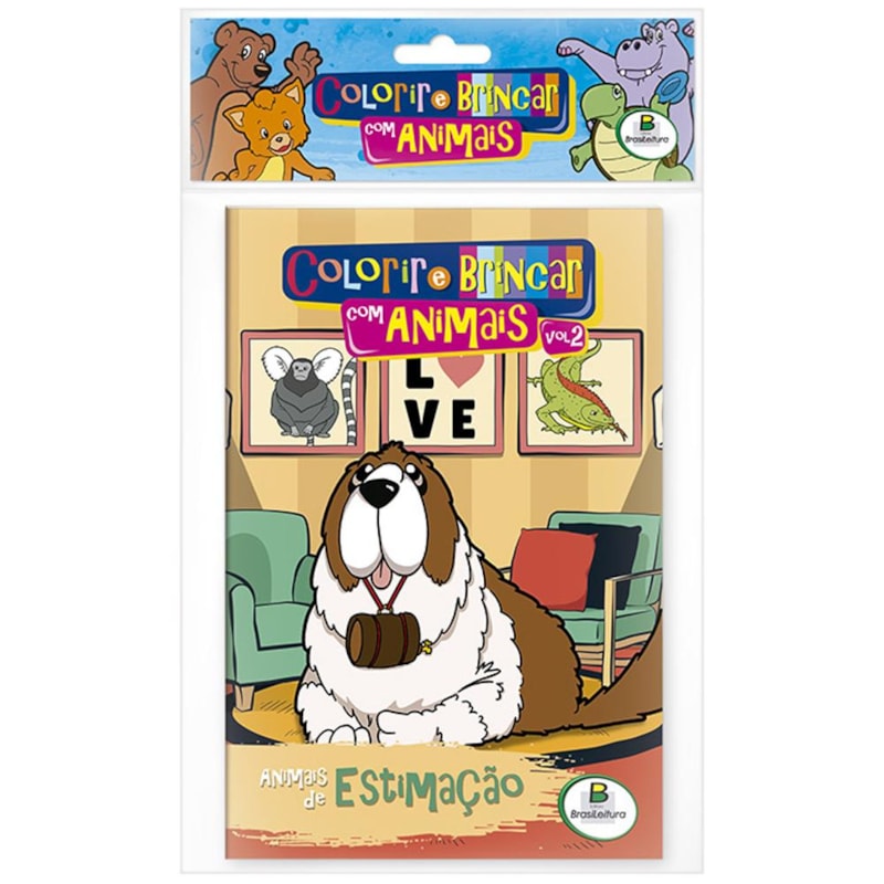 COLORIR E BRINCAR COM ANIMAIS II COM 10 UND