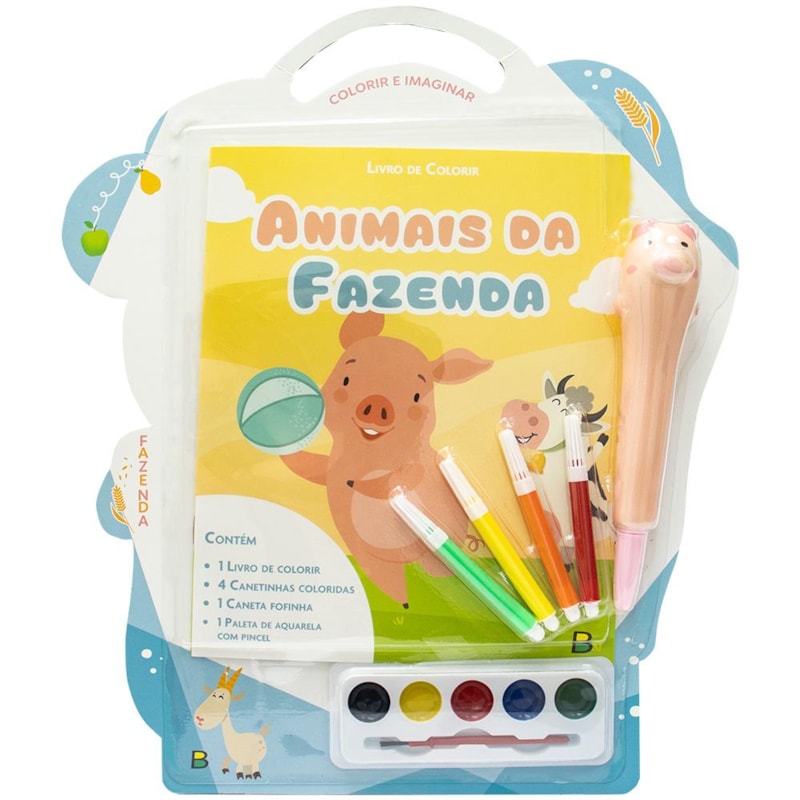 COLORIR E IMAGINAR: ANIMAIS DA FAZENDA
