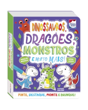 Colorir e Montar: Dinossauros, Dragões, Monstros e Muito Mais!: Colorir e montar: Dinossauros, dragões, monstros