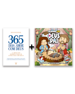 COMBO 365 DIAS - KIT LIVRO DEVOCIONAL + LIVRO DE COLORIR FOFO