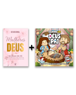 COMBO 365 DIAS - KIT LIVRO DEVOCIONAL + LIVRO DE COLORIR FOFO