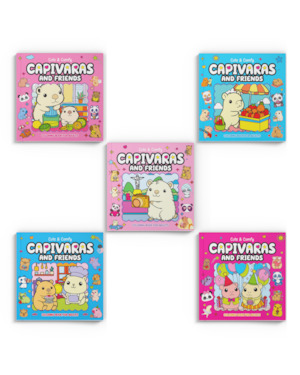 COMBO CUTE & COMFY CAPIVARAS AND FRIENDS - KIT COM 5 LIVROS