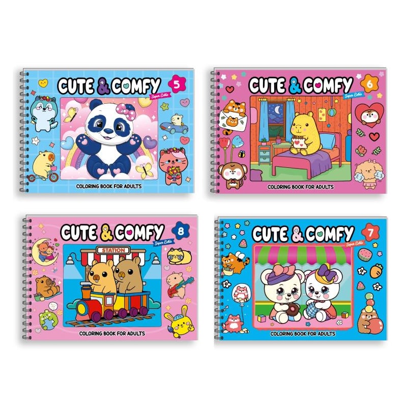 COMBO CUTE & COMFY SUPER EXTRA COMPLETO 02 - KIT COM 4 LIVROS - CAPA DURA HOLOGRÁFICA