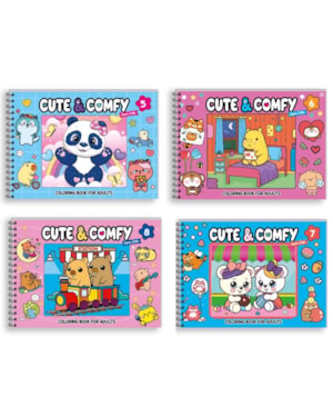 COMBO CUTE & COMFY SUPER EXTRA COMPLETO - KIT COM 4 LIVROS - CAPA DURA HOLOGRÁFICA