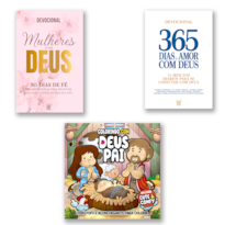 COMBO DEVOCIONAL - KIT COM 2 LIVROS DEVOCIONAIS + LIVRO DE COLORIR FOFO