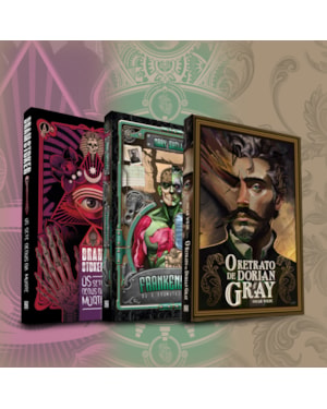 COMBO NS CLASSICS | EDIÇÃO DE LUXO COM FITILHO E PINTURA TRILATERAL: O RETRATO DE DORIAN GRAY, OS SETE DEDOS DA MORTE E FRANKENSTEIN