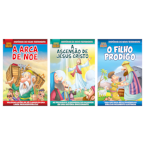 COMBO QUADRINHOS BÍBLICOS - KIT COM 3 QUADRINHOS