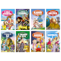 COMBO QUADRINHOS CONTOS CLÁSSICOS - KIT COM 4 QUADRINHOS