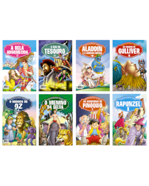 COMBO QUADRINHOS CONTOS CLÁSSICOS - KIT COM 4 QUADRINHOS