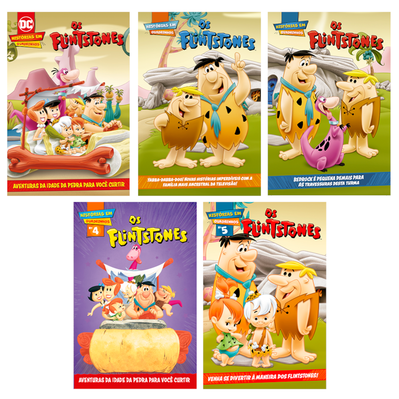 COMBO QUADRINHOS OS FLINTSTONES - KIT COM 5 QUADRINHOS