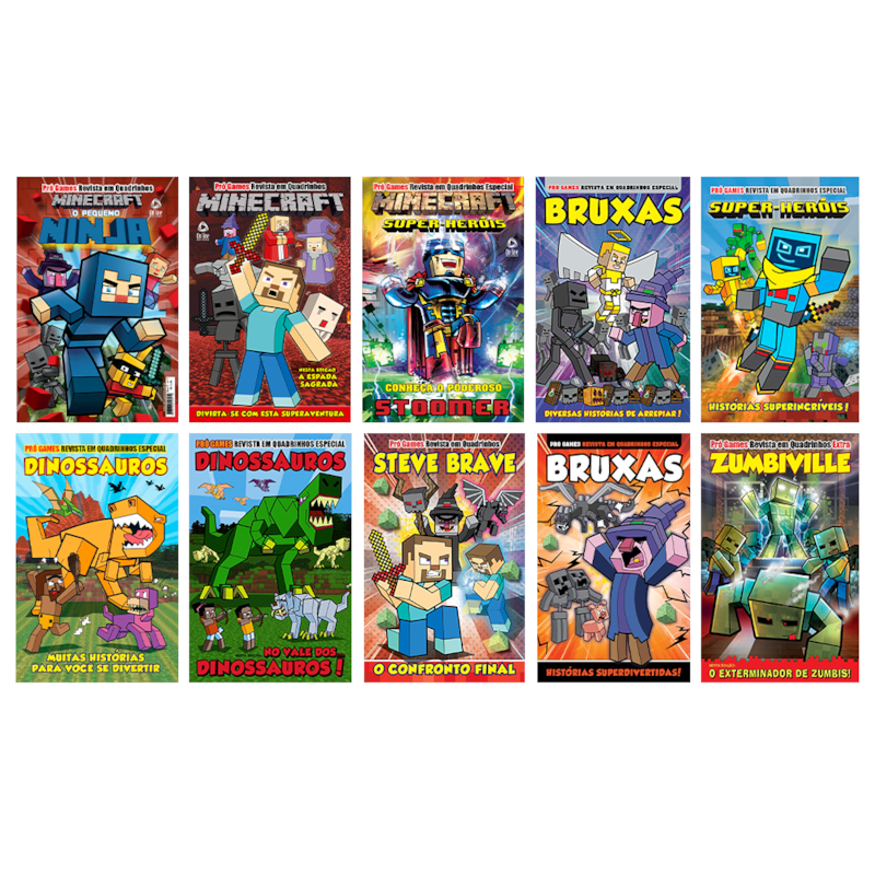 COMBO QUADRINHOS PRÓ-GAMES - KIT COM 10 QUADRINHOS
