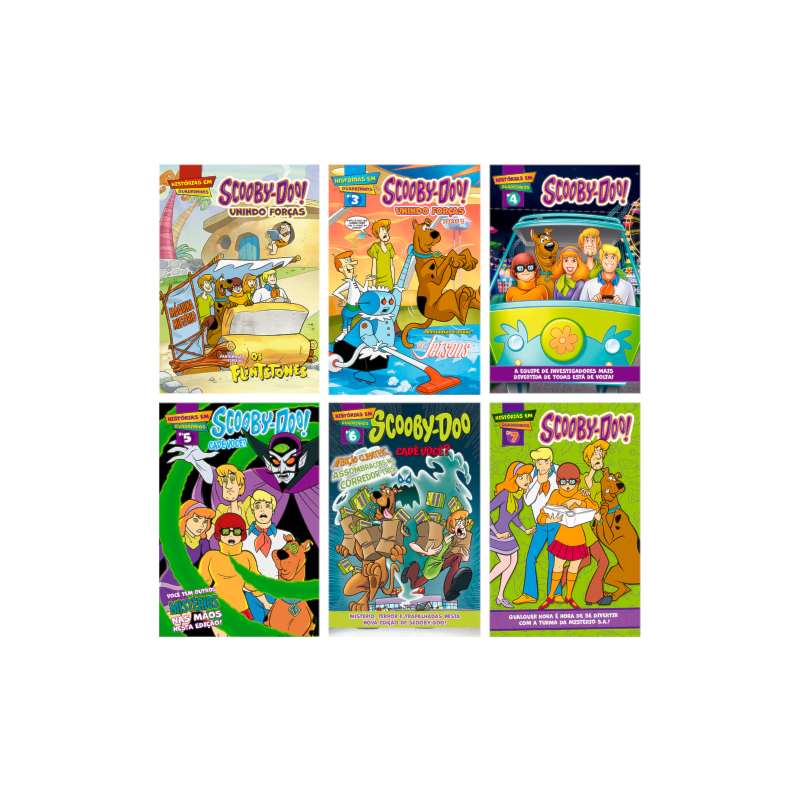COMBO QUADRINHOS SCOOBY-DOO - KIT COM 6 QUADRINHOS