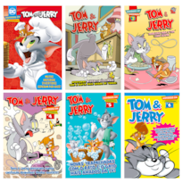 COMBO QUADRINHOS TOM E JERRY - KIT COM 6 QUADRINHOS