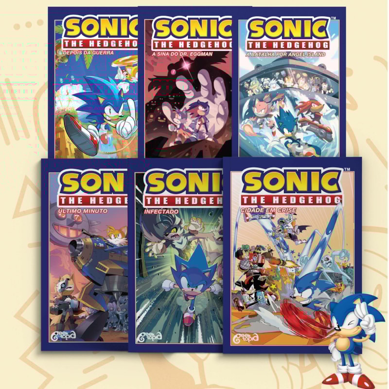 COMBO SONIC - VOLUMES 1, 2, 3, 4, 5 E 6