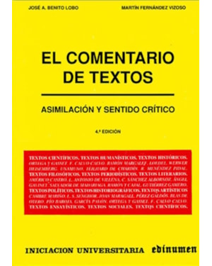 COMENTARIO DE TEXTOS - 4ª ED
