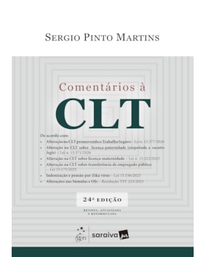 COMENTÁRIOS À CLT - 24ª EDIÇÃO 2026