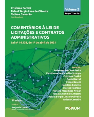 Comentários à lei de licitações e contratos administrativos - vol 2: lei nº 14.133, de 1º de abril de 2021