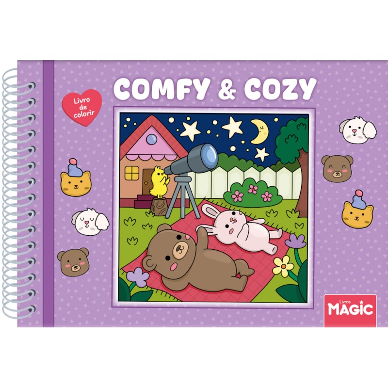 COMFY AND COZY PURPLE - LIVRO DE COLORIR