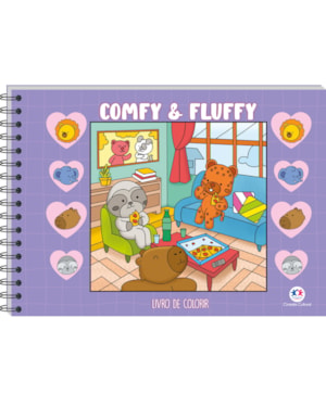 COMFY AND FLUFFY PURPLE - PARA COLORIR