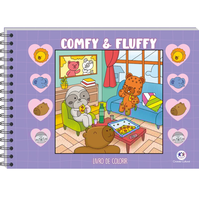 COMFY AND FLUFFY PURPLE - PARA COLORIR