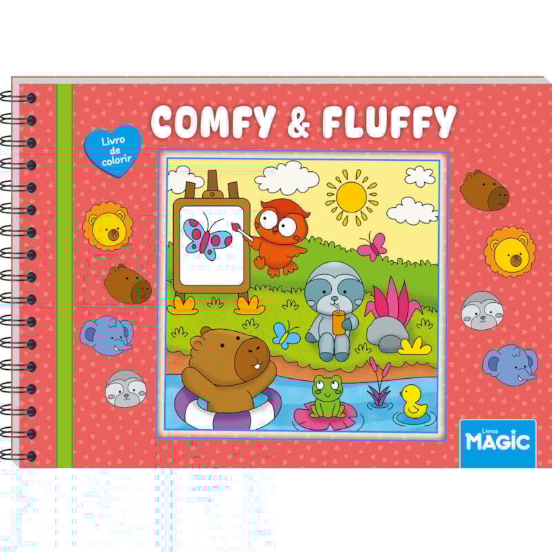 COMFY AND FLUFFY RED - LIVRO DE COLORIR