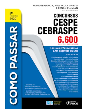 COMO PASSAR EM CONCURSOS CESPE / CEBRASPE - 6.600 QUESTÕES COMENTADAS