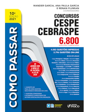 COMO PASSAR EM CONCURSOS CESPE / CEBRASPE - 6.800 QUESTÕES COMENTADAS