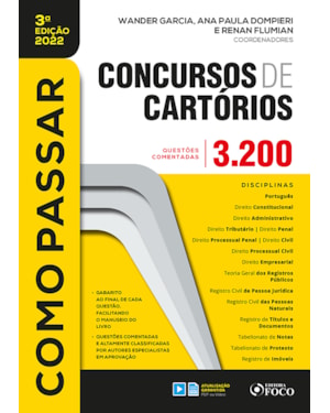COMO PASSAR EM CONCURSOS DE CARTÓRIO - 3.200 QUESTÕES COMENTADAS - 3ª ED - 2022