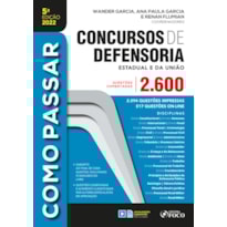 COMO PASSAR EM CONCURSOS DE DEFENSORIA - 2.600 QUESTÕES COMENTADAS - 5ª ED - 2022