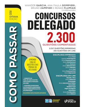 COMO PASSAR EM CONCURSOS DE DELEGADO: 2.300 QUESTÕES COMENTADAS - 8ª ED - 2023