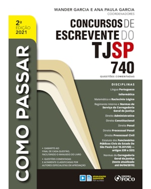 COMO PASSAR EM CONCURSOS DE ESCREVENTE DO TJ / SP - 740 QUESTÕES COMENTADAS - 2ª ED - 2021