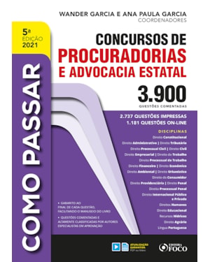 COMO PASSAR EM CONCURSOS DE PROCURADORIAS E ADVOCACIA ESTATAL - 3.900 QUESTÕES - 5ª ED - 2021