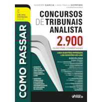 COMO PASSAR EM CONCURSOS DE TRIBUNAIS ANALISTA - 2.900 QUESTÕES COMENTADAS - 11ª ED - 2024