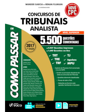 COMO PASSAR EM CONCURSOS DE TRIBUNAIS - ANALISTA - 4.200 QUESTÕES COMENTADAS - 8ª EDIÇÃO - 2019