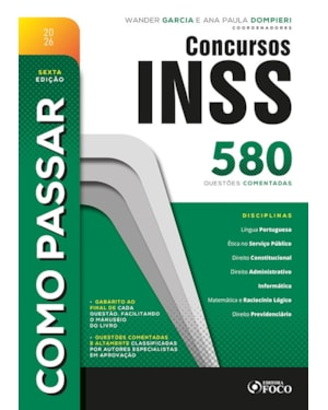 Como Passar em Concursos do INSS - 580 Questões Comentadas - 6ª Ed - 2026