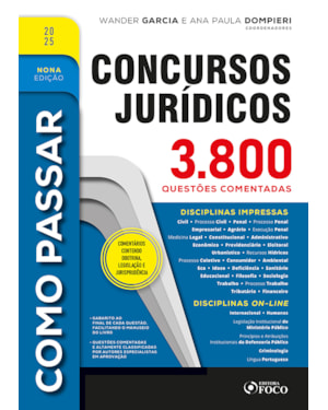 COMO PASSAR EM CONCURSOS JURÍDICOS - 3.800 QUESTÕES COMENTADAS - 9ª ED - 2025