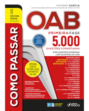 COMO PASSAR NA OAB - 1ª FASE - 5.000 QUESTÕES COMENTADAS - 19 ª ED - 2023