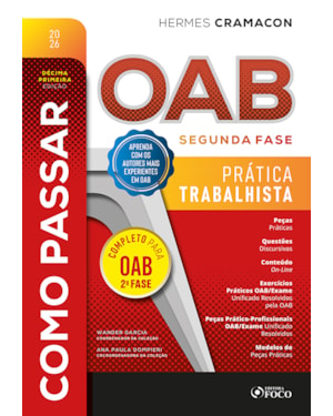 Como Passar na OAB 2ª Fase Prática Trabalhista 11ª Ed - 2026