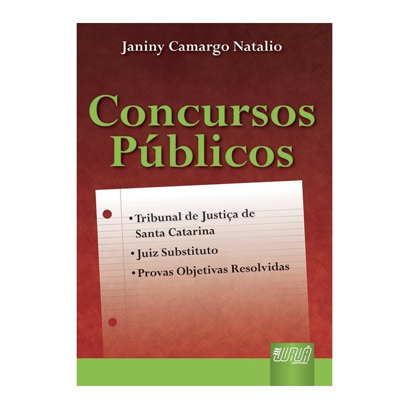 CONCURSOS PÚBLICOS - TRIBUNAL DE JUSTIÇA DE SANTA CATARINA - JUIZ SUBSTITUTO - PROVAS OBJETIVAS RESOLVIDAS