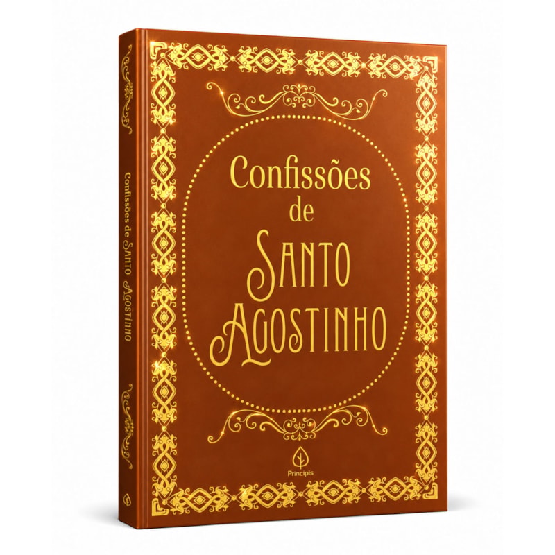 CONFISSÕES DE SANTO AGOSTINHO - EDIÇÃO ESPECIAL DE LUXO ALMOFADADA COM BORDAS DOURADAS E FITILHO