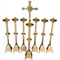 CONJUNTO DE CASTIÇAIS 7 PEÇAS 50CM DE ALTURA