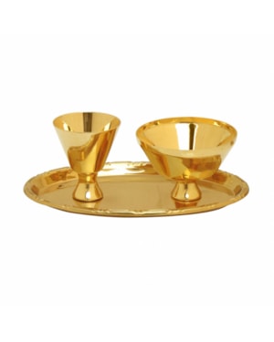 CONJUNTO DUAS ESPÉCIES 8CM DE ALTURA DOURADO 100 PARTICULAS
