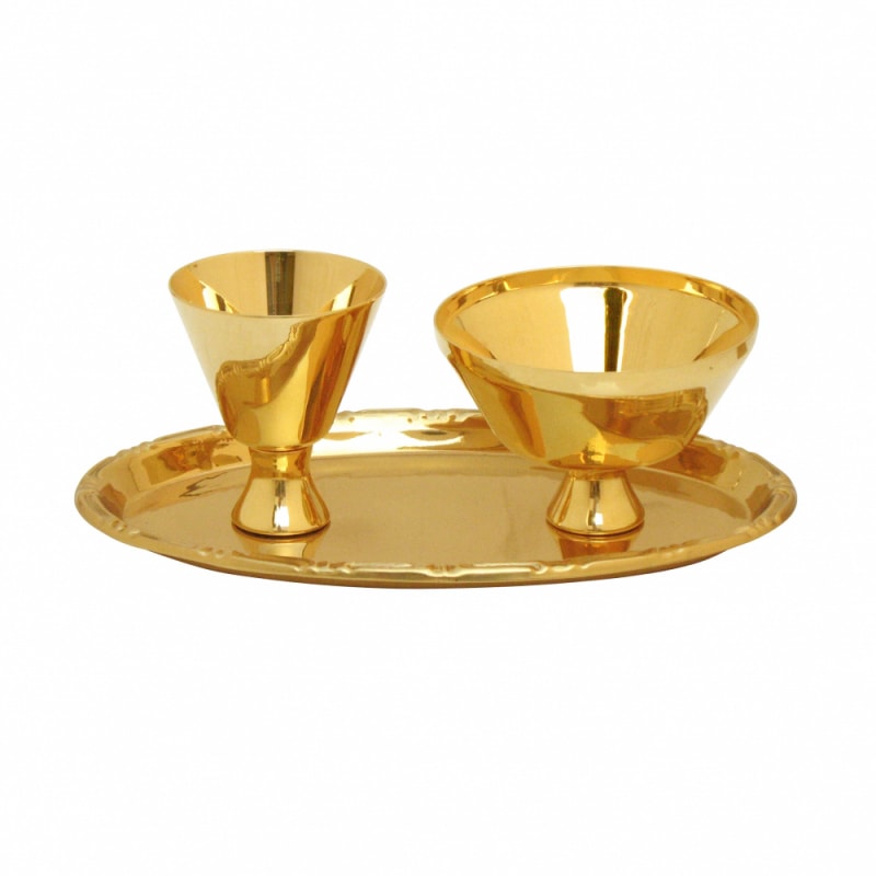 CONJUNTO DUAS ESPÉCIES 8CM DE ALTURA DOURADO 100 PARTICULAS
