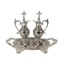CONJUNTO GALHETEIRO ROMANO NIQUEL