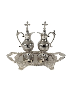 CONJUNTO GALHETEIRO ROMANO NIQUEL