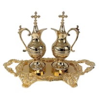CONJUNTO GALHETEIRO ROMANO OURO